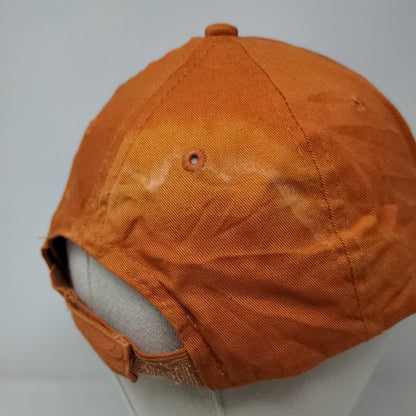Alaska Geographic Strapback Hat Orange OS Adjustable Embroidered Port & Company