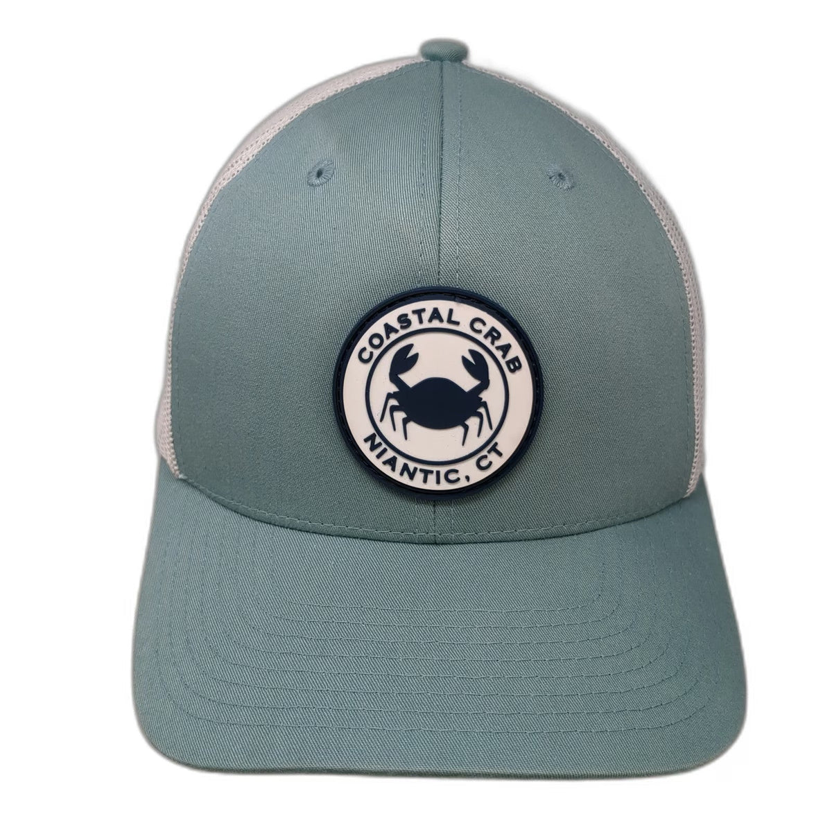 YOU KNOW. Trucker Hat Blue One Size Coastal Crab Niantic CT Mesh Back Snapback
