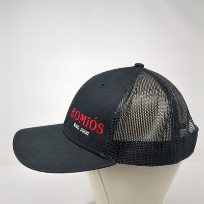 Romio's Est. 2006 Snapback Trucker Hat Black OSFA Mesh Back Adjustable