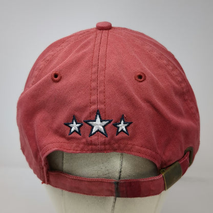 Sonoma Baseball Cap Red One Size USA Stars Strapback Cotton Distressed Hat