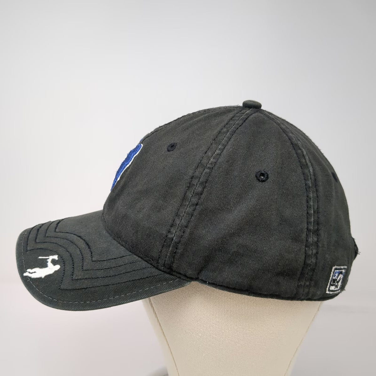 The Game Baseball Cap Black Blue White One Size Lacrosse Player Embroidery Hat