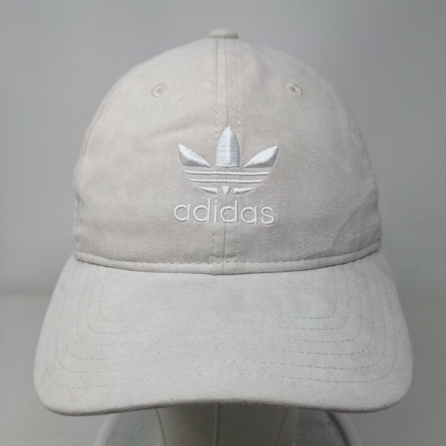 Adidas Trefoil Women's Slideback Hat Tan OSFW Embroidered 3 Stripes