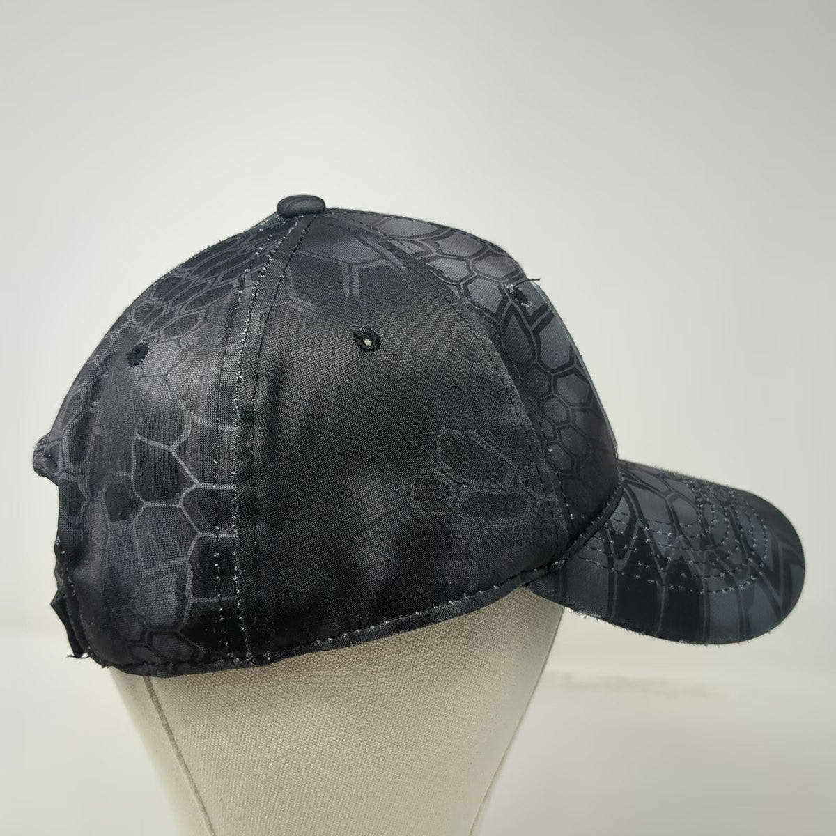 Kryptek Baseball Cap Black One Size Typhon Camo Spartan Patch Strapback Hat