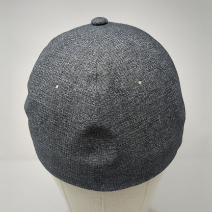 Flexfit Delta Fitted Hat Gray L/XL Lightweight Embroidered 6 Panel Polyester