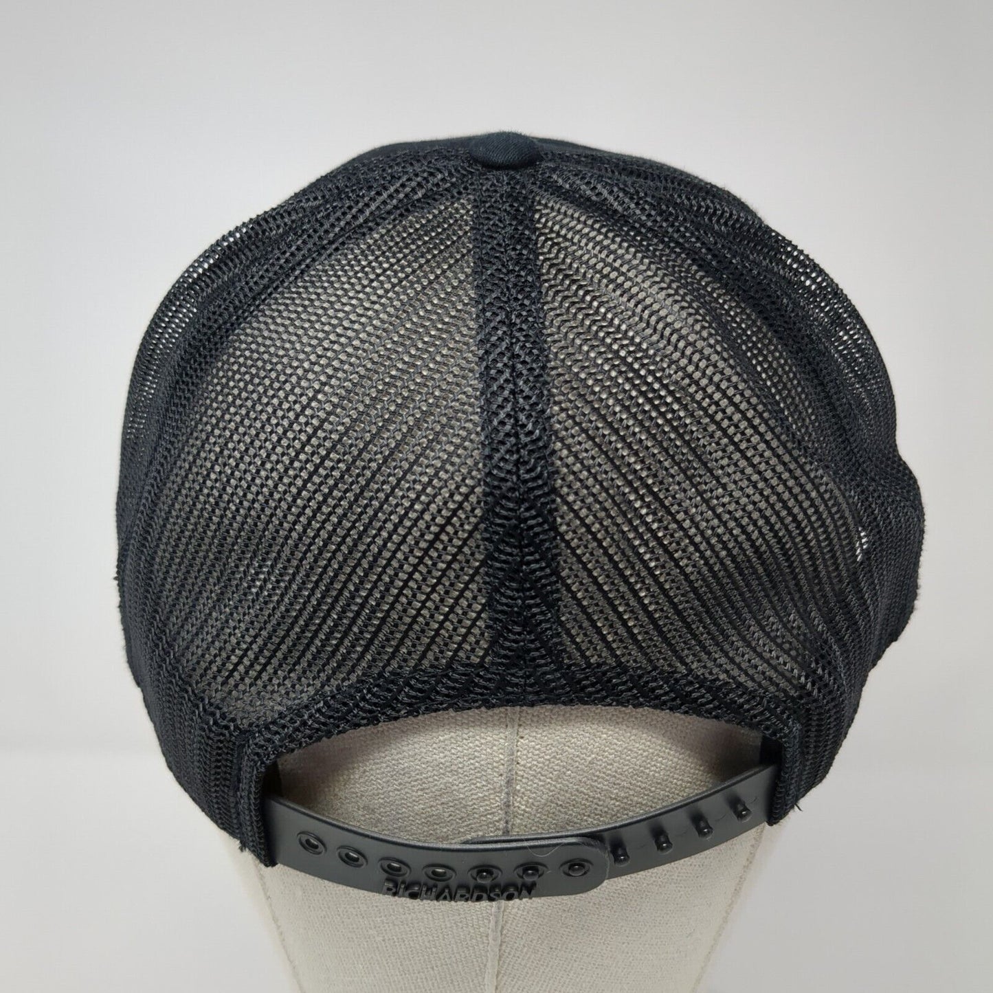 RMC Rocky Mountain Crane Snapback Trucker Hat Black One Size Mesh Back