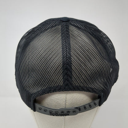 RMC Rocky Mountain Crane Snapback Trucker Hat Black One Size Mesh Back