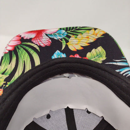Cali Snapback Hat Multi OSFA Adjustable Floral Hawaiian Embroidered