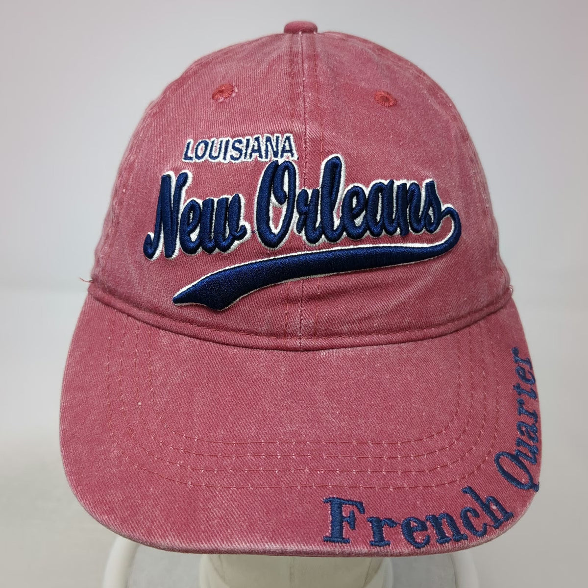 Lucky 7 Baseball Cap Red Blue White One Size New Orleans Louisiana Strapback Hat
