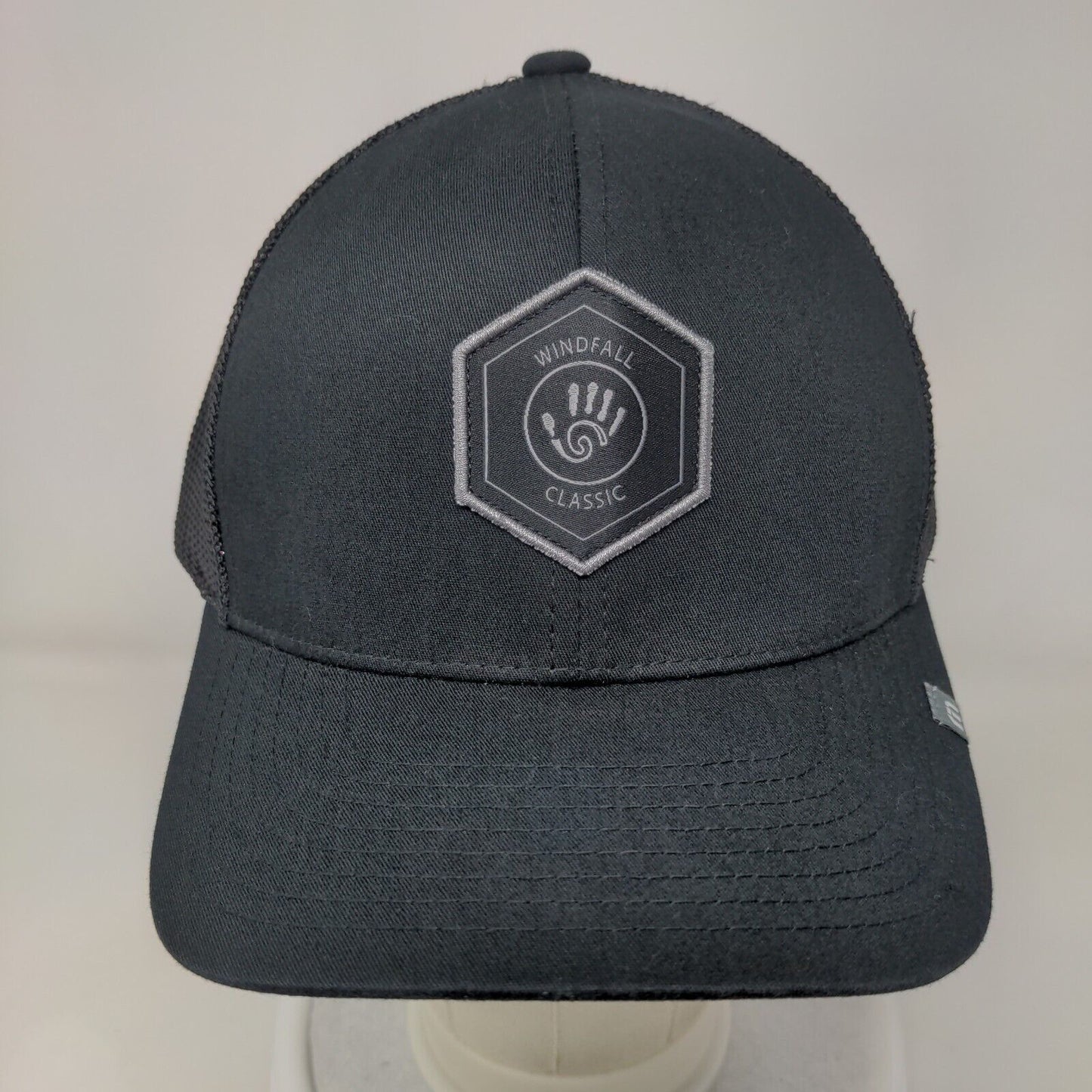 Windfall Classic Snapback Trucker Hat Black One Size 110 Flexfit Tech Yupoong
