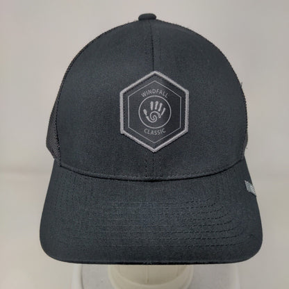 Windfall Classic Snapback Trucker Hat Black One Size 110 Flexfit Tech Yupoong