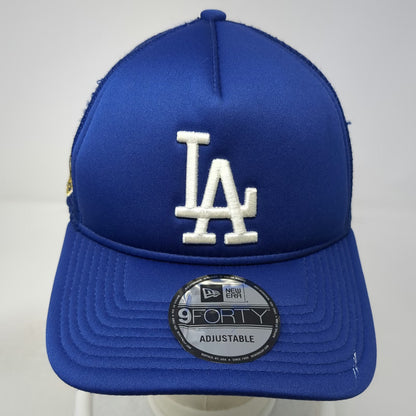 New Era Los Angeles Dodgers MLB Trucker Hat Blue One Size Side Patch Snapback