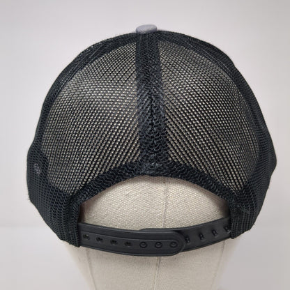 Port Authority Snapback Trucker Hat Gray One Size Adjustable Mesh Back Blank