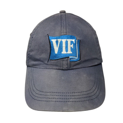 VIF Slideback Hat Blue One Size Adjustable Embroidered Anvil 6 Panel