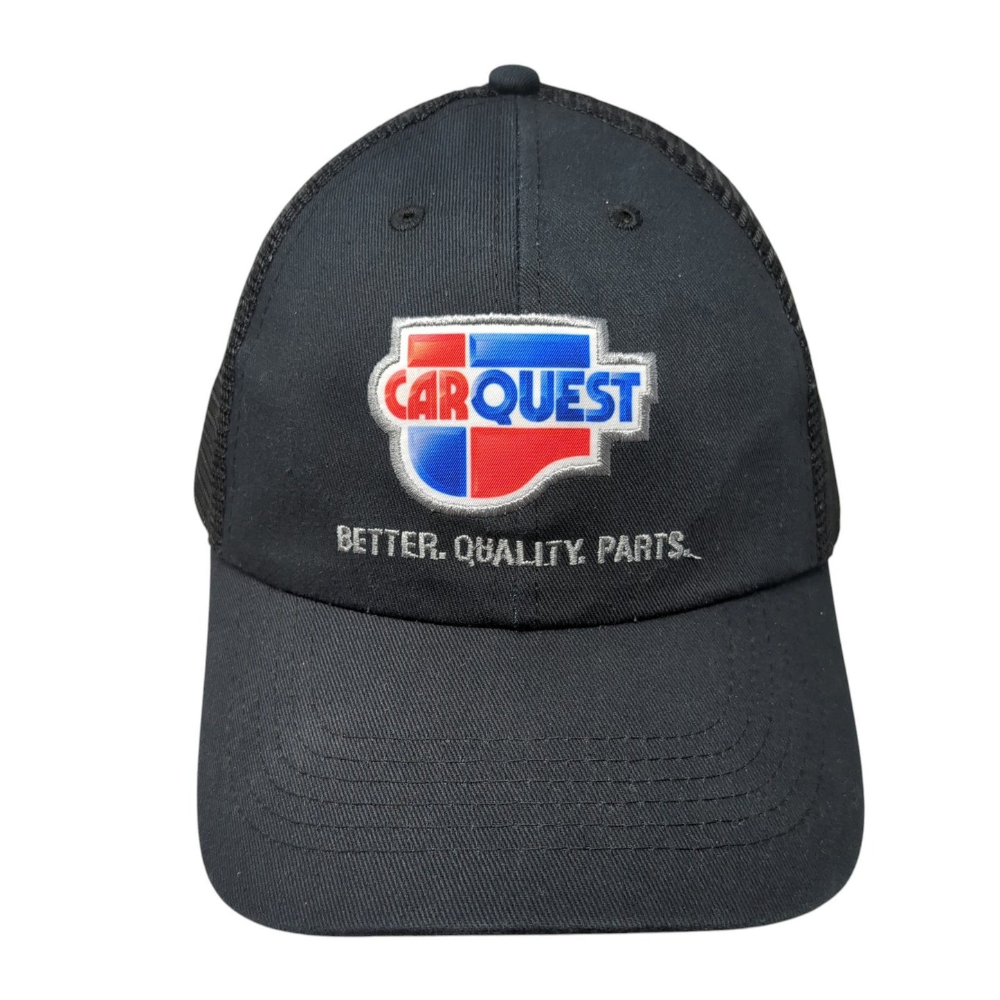 CarQuest Snapback Mesh Back Trucker Hat Black One Size Embroidered Logo