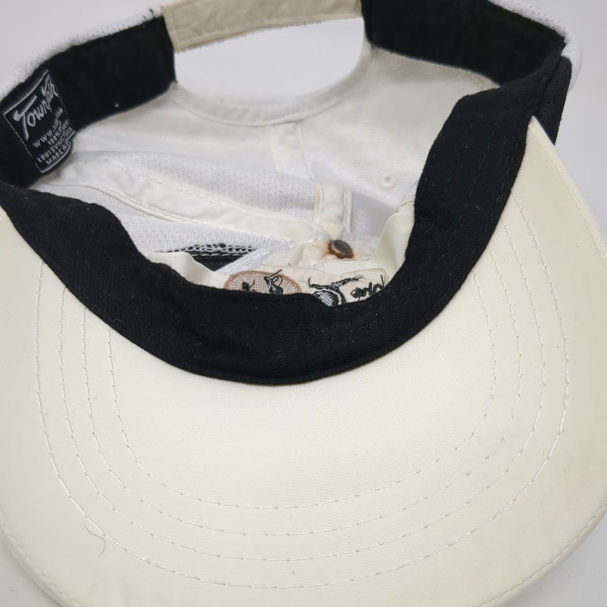 Town Talk Baseball Cap White One Size Nylon Mesh The Witch Graphic Strapback Hat