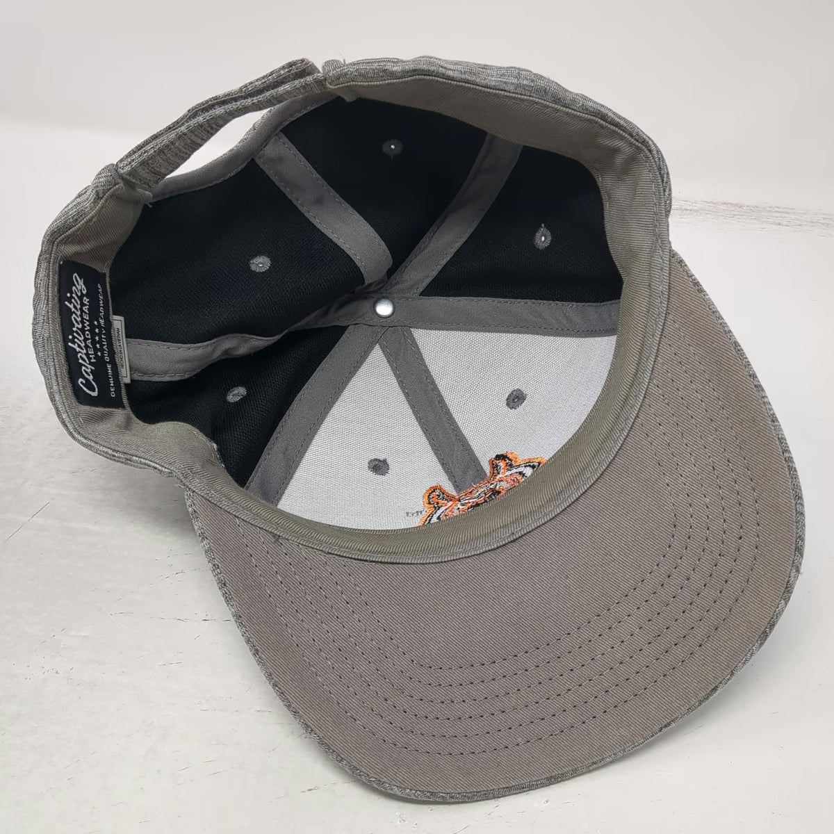 Idaho State Bengals NCAA Captivating Headwear Strapback Gray Orange OSFM Hat