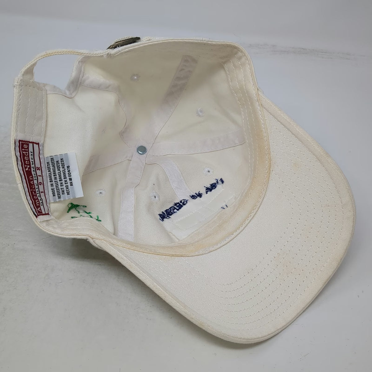 American Needle USA Serbia Davis Cup Tennis Boise Idaho White One Size Strap Hat
