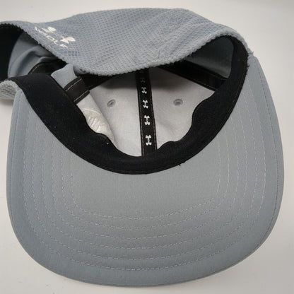 Under Armour Golf Fitted Hat Gray M/L Embroidered Logo Solid 6 Panel