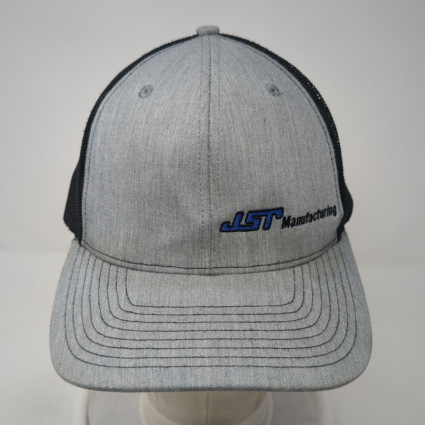 JST Manufacturing Snapback Trucker Hat Gray One Size Mesh Back 6 Panel