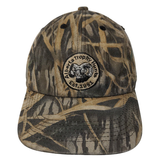 Alberta Trophy Hunts Men's Strapback Camo Hat Embroidered Logo