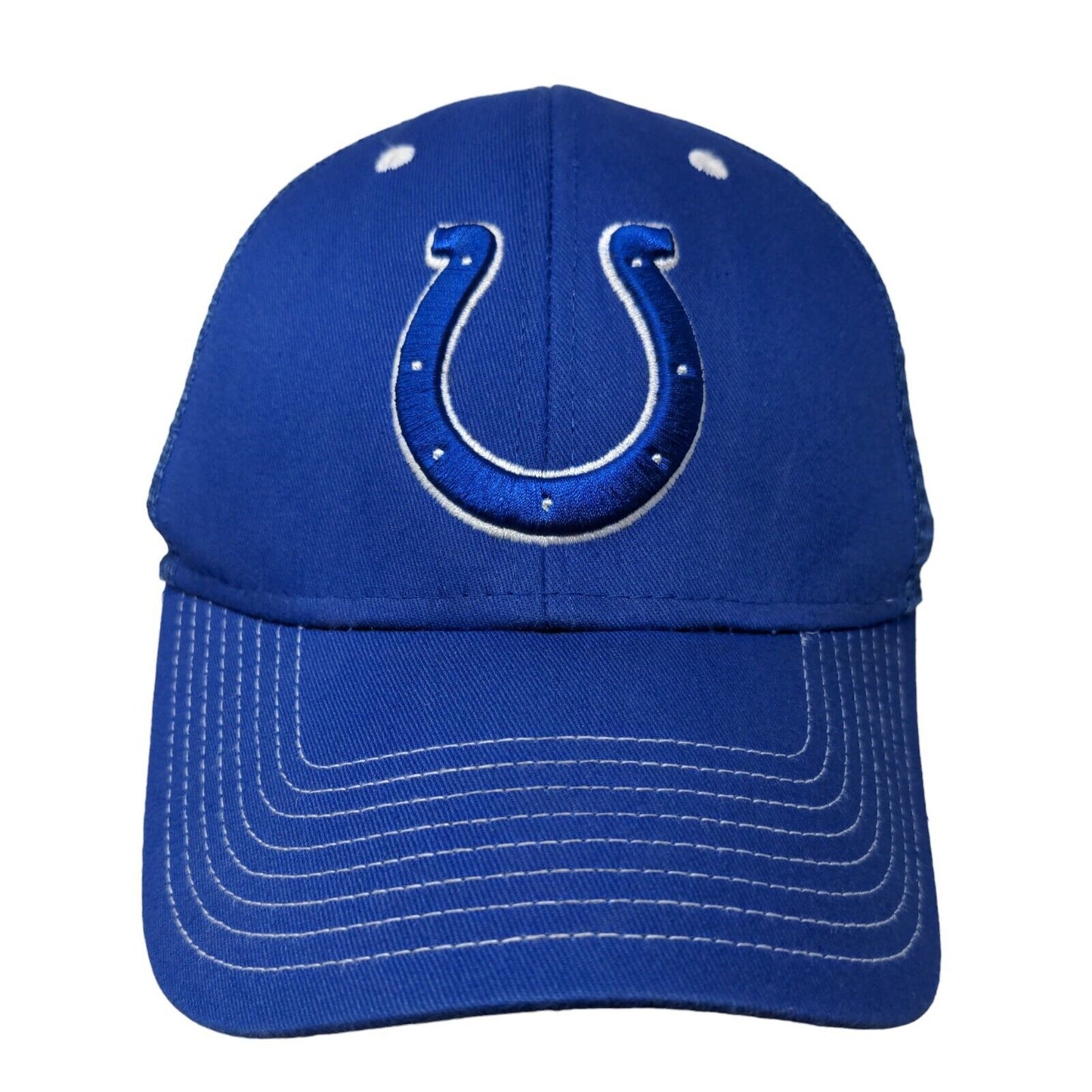 NFL Team Apparel Indianapolis Colts Fitted Mesh Back Hat Blue OS Embroidered