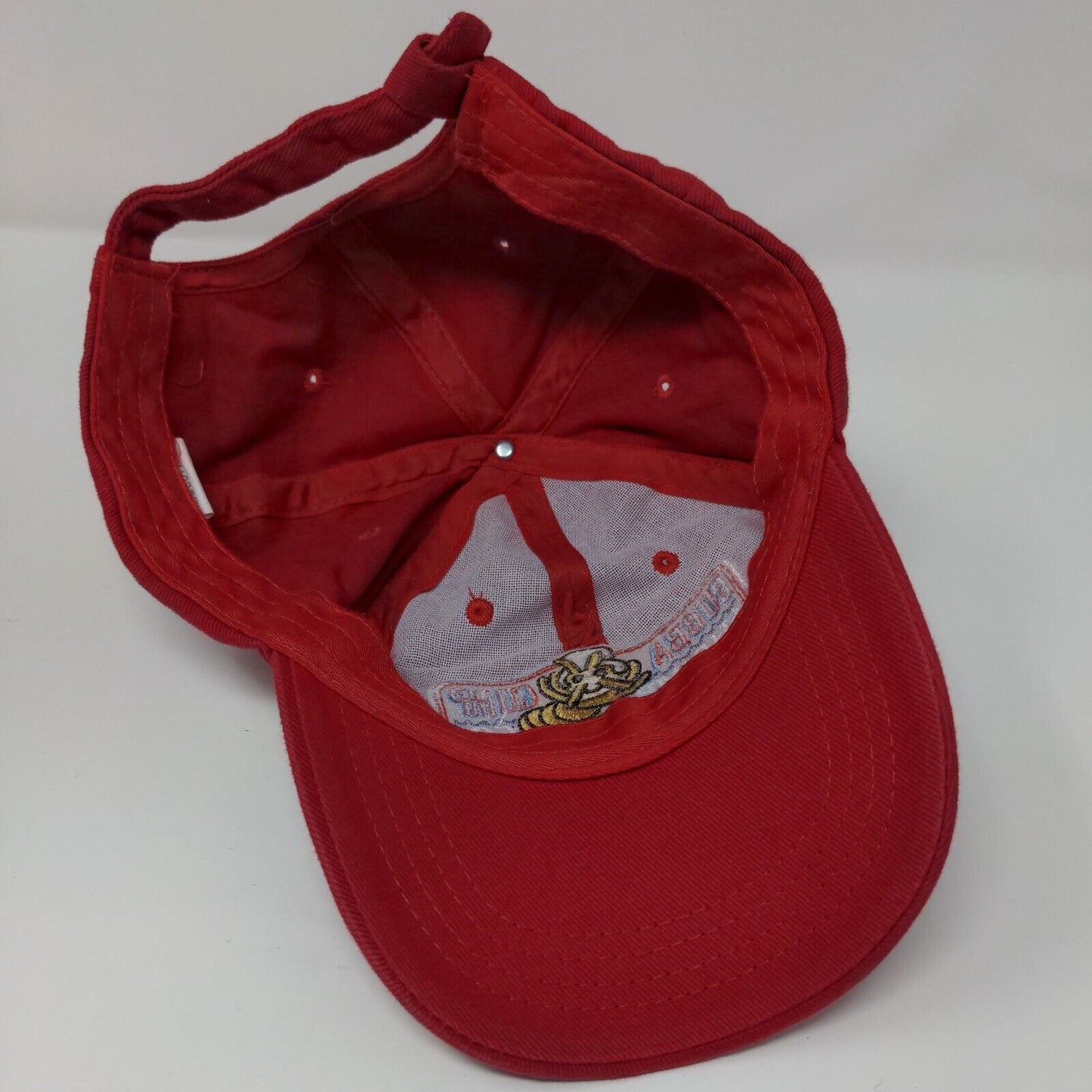 Bubba Gump Shrimp Co. Strapback Hat Red OSFA Adjustable Embroidered