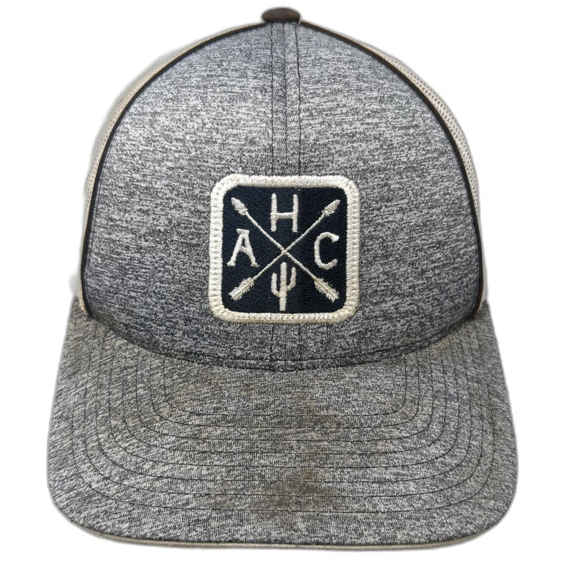 Pacific Headwear Trucker Hat Gray One Size Cactus Arrows Patch Mesh Back Hat