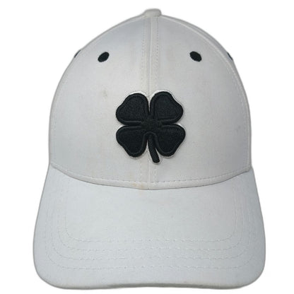 Black Clover Baseball Cap White M Topgolf Live Lucky Clover Fitted Logo Hat