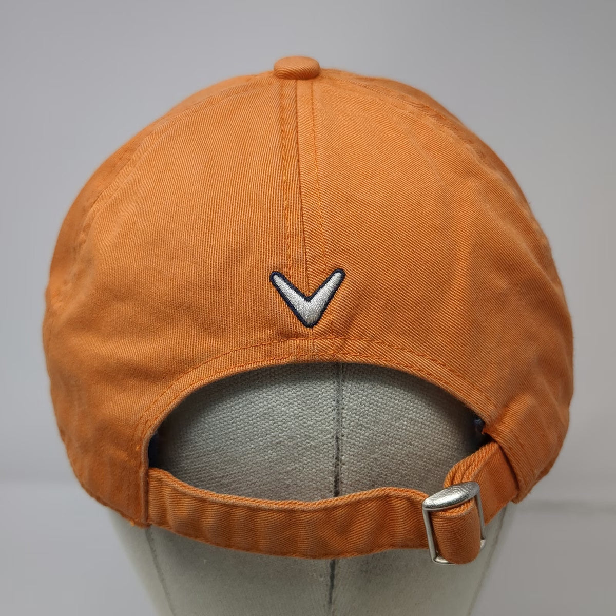 Callaway Baseball Cap Orange One Size Embroidered Golf Logo Slideback Strap Hat