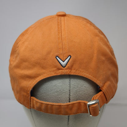 Callaway Baseball Cap Orange One Size Embroidered Golf Logo Slideback Strap Hat