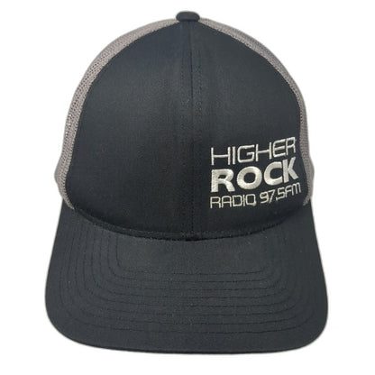 Pacific Headwear Trucker Hat Black Gray One Size Mesh Snapback Higher Rock Radio