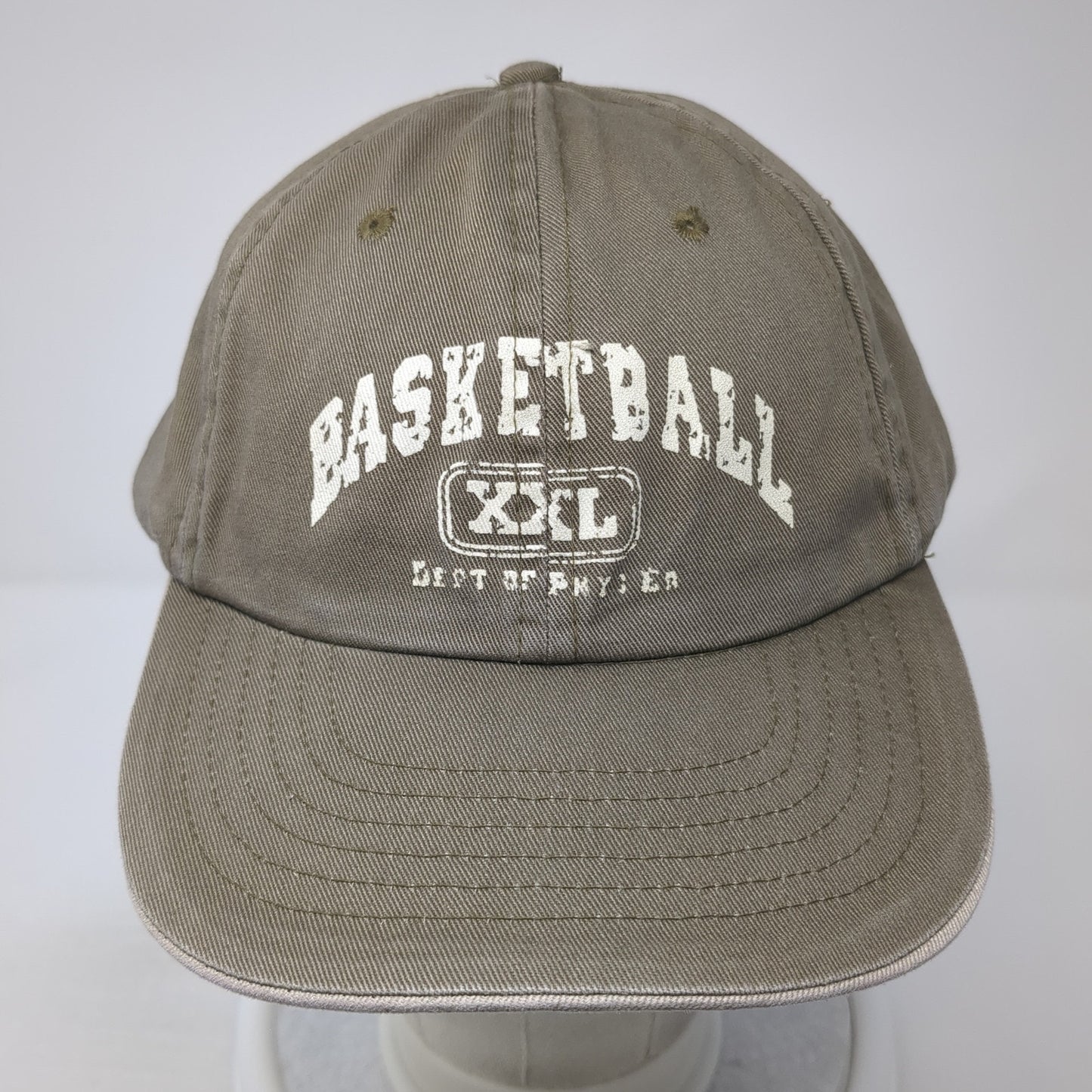Basketball Slideback Hat Brown One Size Adjustable Solid 6 Panel Outdoor