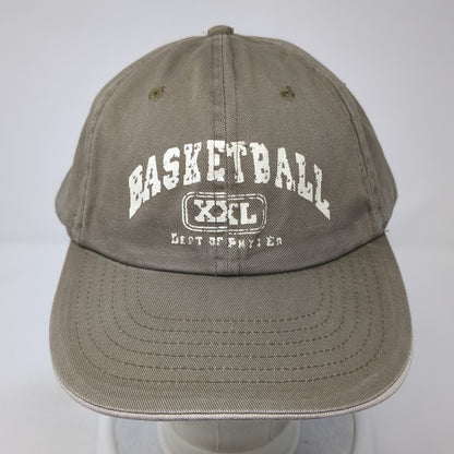 Basketball Slideback Hat Brown One Size Adjustable Solid 6 Panel Outdoor