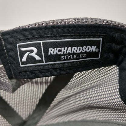 Richardson Trucker Hat Black OSFM Cherry Gulch Mountain Gray Pink Mesh Snapback