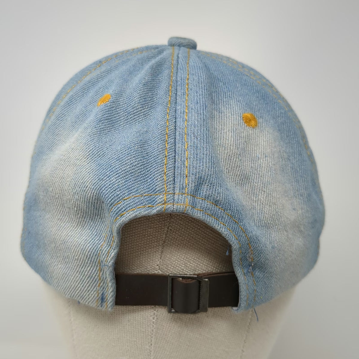 Baseball Cap Blue One Size Rhinestone American Flag Studded Jeweled Denim Hat