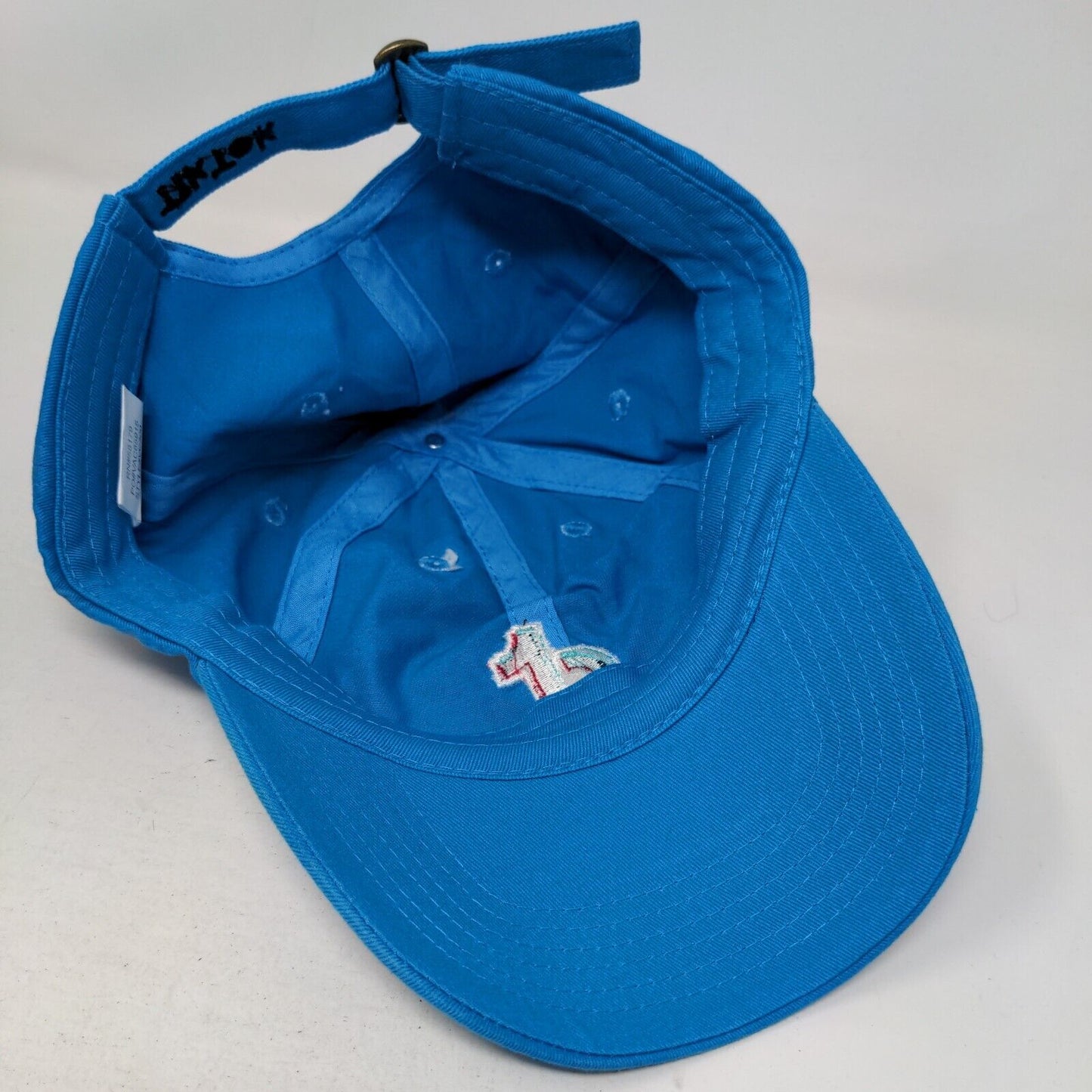 TikTok Slideback Hat Blue One Size Embroidered Logo Adjustable 6 Panel