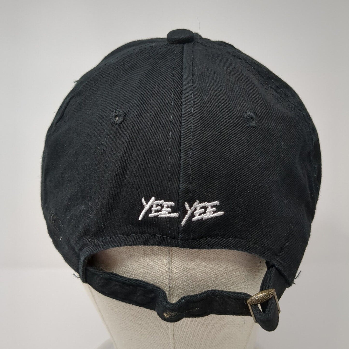 Yee Yee Smiley Emoticon Slideback Hat Black One Size Adjustable Outdoor Cap