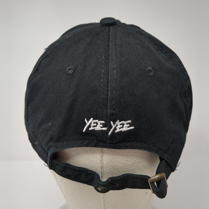 Yee Yee Smiley Emoticon Slideback Hat Black One Size Adjustable Outdoor Cap