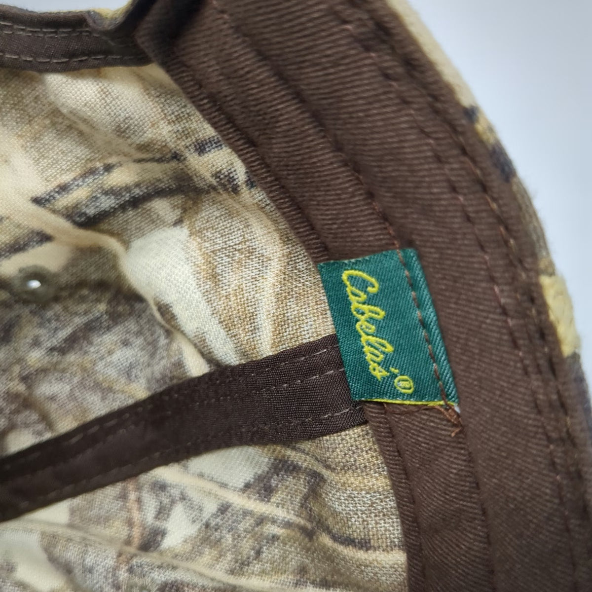 Cabela's Baseball Cap Beige Camo One Size Straw Front Strapback Hunting Hat