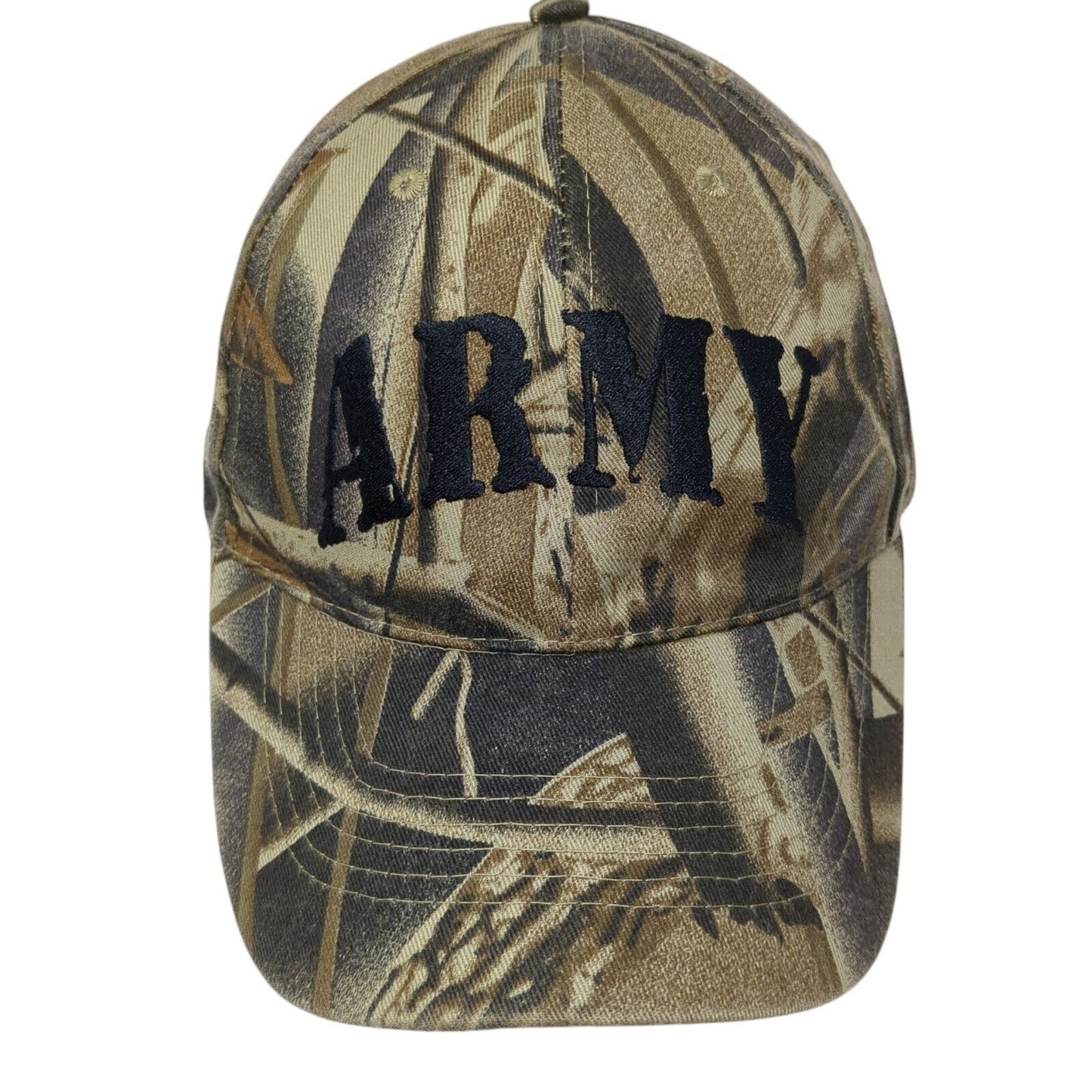 Army Strapback Hat Camouflage One Size Adjustable Embroidered Eagle Crest