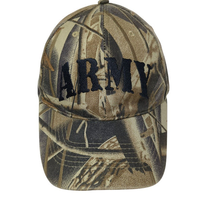 Army Strapback Hat Camouflage One Size Adjustable Embroidered Eagle Crest