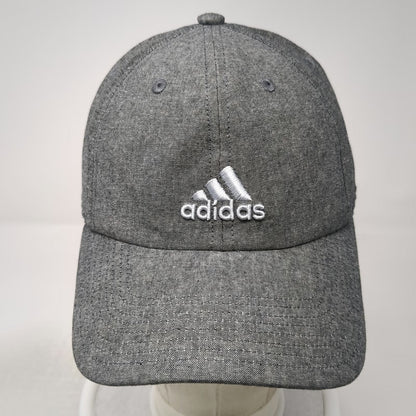 Adidas Baseball Cap Gray One Size Slideback Logo Cotton Strapback Hat Sport