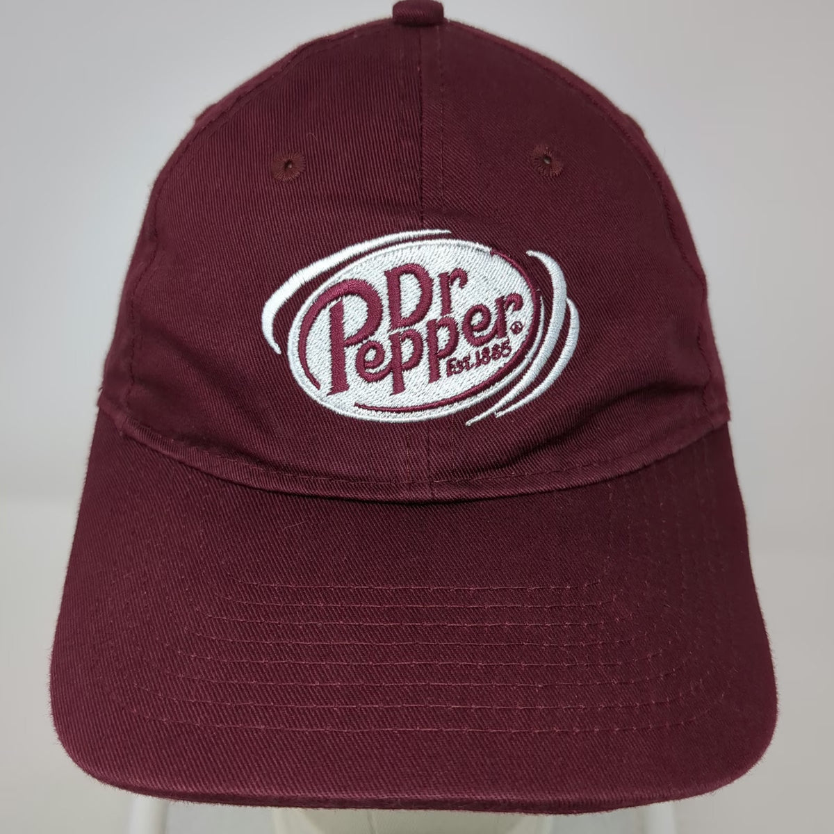 Port & Company Dr Pepper Baseball Cap Red One Size Embroidered Strapback Hat