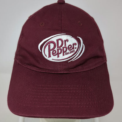 Port & Company Dr Pepper Baseball Cap Red One Size Embroidered Strapback Hat