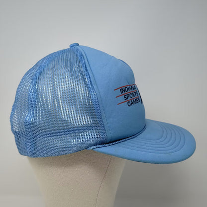 Madhatter Indiana Sports Games Trucker Hat Blue Red Snapback Mesh OSFM Vintage