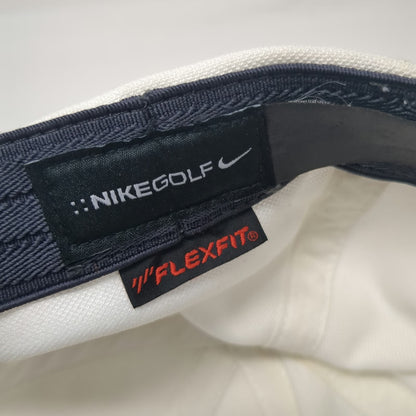 Nike Golf Baseball Cap White M Flexfit VR 20XI Swoosh Hat Sport Logo