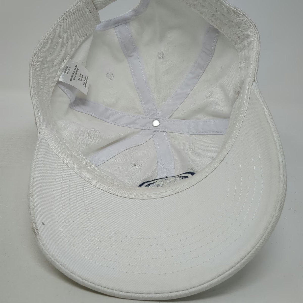 Life is Good Baseball Cap White One Size Slideback Cotton Graphic Patch Hat