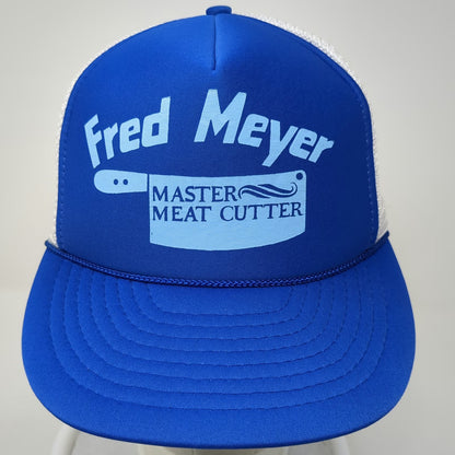 Nissin Trucker Hat Blue White One Size Master Meat Cutter Cleaver Snapback