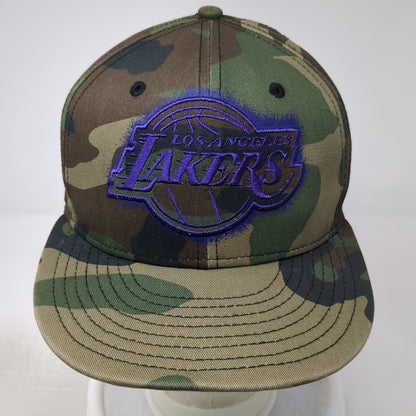 Los Angeles Lakers NBA New Era Snapback Hat Green Camo Purple One Size 9FIFTY