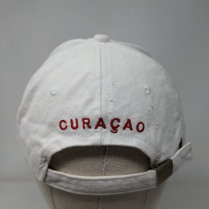 Flag Of Curacao Slideback Hat White One Size Emboidered Adjustable